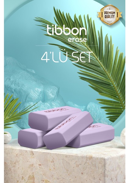 Erase 4'lü Renkli Silgi Seti – Okul ve Ofis Kullanımına Uygun, Yumuşak ve İz Bırakmayan fırsatları