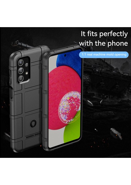 Samsung Galaxy A23 4G/F23 5G/M23 5g Sağlam Kare Izgara Tasarım Telefon Kılıfı Kalınlaştırılmış Tpu Yumuşak Arka Koruyucu Kapak-Siyah (Yurt Dışından) fiyatları