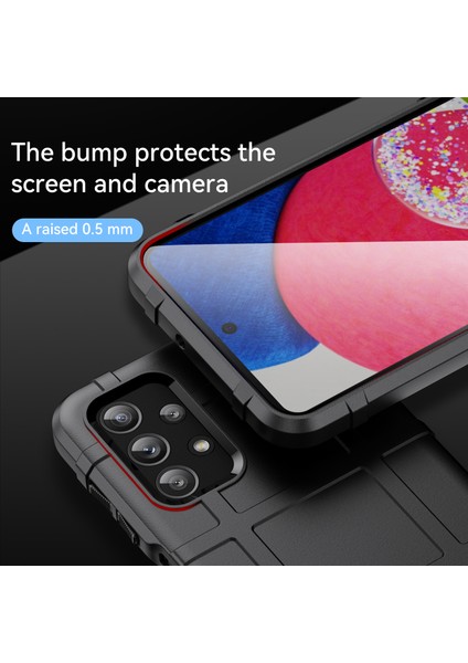 Samsung Galaxy A23 4G/F23 5G/M23 5g Sağlam Kare Izgara Tasarım Telefon Kılıfı Kalınlaştırılmış Tpu Yumuşak Arka Koruyucu Kapak-Siyah (Yurt Dışından) fırsatları