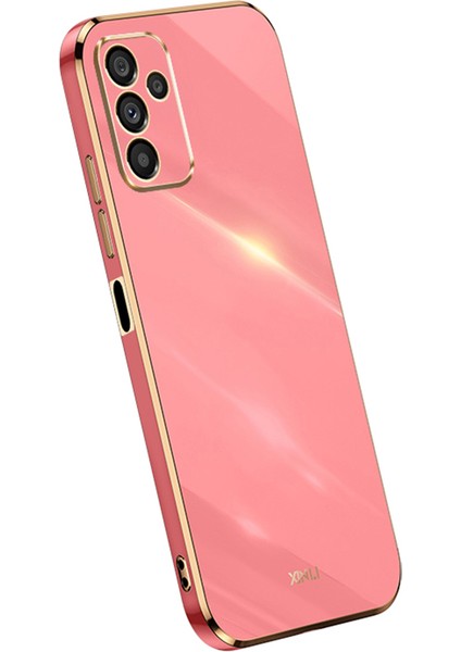 Xınlı Anti-Düşme Telefon Kılıfı Samsung Galaxy A14 5G/A14 4g Elektrokaplama Altın Kenar Tpu Cep Telefonu Kılıfı-Kırmızı (Yurt Dışından)