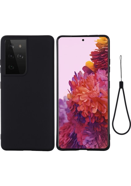 Samsung Galaxy S21 Ultra 5g Darbeye Dayanıklı Yumuşak Sıvı Silikon Kapak Cep Telefonu Kabuk Koruma Kılıfı-Siyah (Yurt Dışından) fiyatları