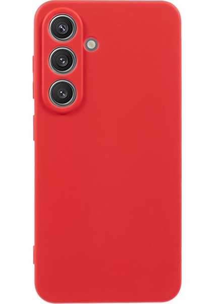 Samsung Galaxy S25+KILIF Tpu Arka Yumuşak Çizilmez Fiber Astar Telefon Kılıfı-Kırmızı (Yurt Dışından)
