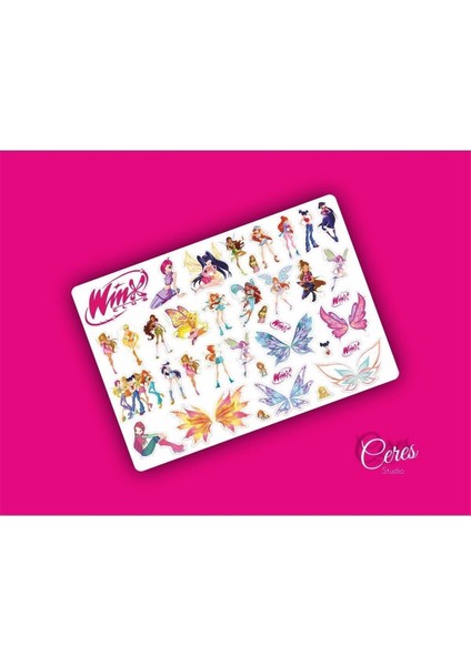 Winx Club Renkli Sticker ve Etiket Seti – 92 Adet, 18x13 cm, Çocuklar İçin Eğlenceli Winx Tasarımları fırsatları