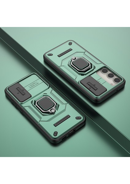 Samsung Galaxy S23+SLIDE Lens Koruma Pc+Tpu Telefon Kılıfı Koruyucu Kılıf Kickstand Ile-Yeşil (Yurt Dışından) fiyatları
