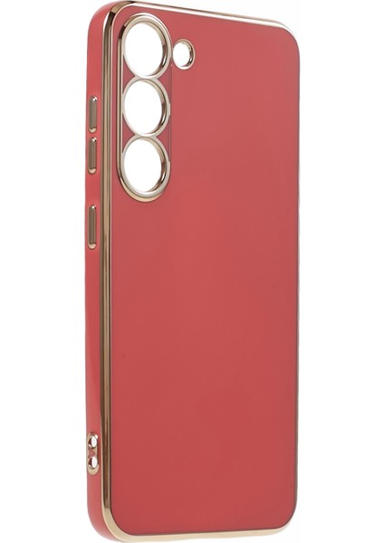 Samsung Galaxy S23 Için Çizilmez Tpu Telefon Kılıfı Elektrokaplama 6d Parlak Cep Telefonu Arka Kapağı-Kırmızı (Yurt Dışından) modelleri