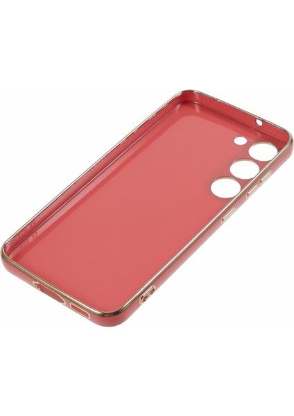 Samsung Galaxy S23 Için Çizilmez Tpu Telefon Kılıfı Elektrokaplama 6d Parlak Cep Telefonu Arka Kapağı-Kırmızı (Yurt Dışından) indirimleri