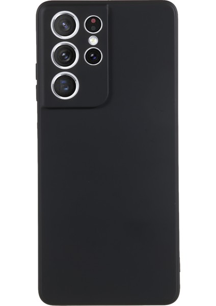 Samsung Galaxy S21 Ultra 5g Tpu Telefon Kılıfı Fiber Astarlı Ka Cep Telefonu Kılıfı-Siyah (Yurt Dışından)