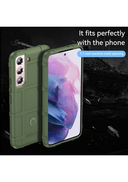 Iyi Korunmuş Sağlam Kare Izgara Tasarımı Çizilmez Düşmeye Karşı Kalınlaştırılmış Tpu Kapak Kabuğu Samsung Galaxy S22+5G-YEŞIL (Yurt Dışından) fiyatları