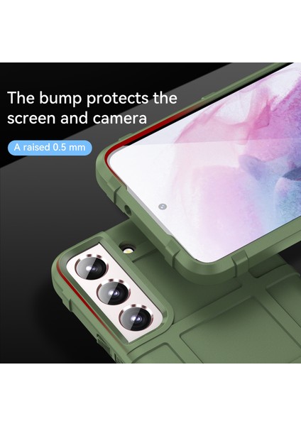 Iyi Korunmuş Sağlam Kare Izgara Tasarımı Çizilmez Düşmeye Karşı Kalınlaştırılmış Tpu Kapak Kabuğu Samsung Galaxy S22+5G-YEŞIL (Yurt Dışından) fırsatları