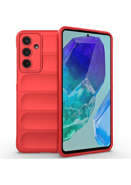 Samsung Galaxy M55 5G/C55 5G/F55 5g Için Cep Telefonu Koruyucu, Darbeye Dayanıklı Tpu Arka Kılıf-Kırmızı (Yurt Dışından)