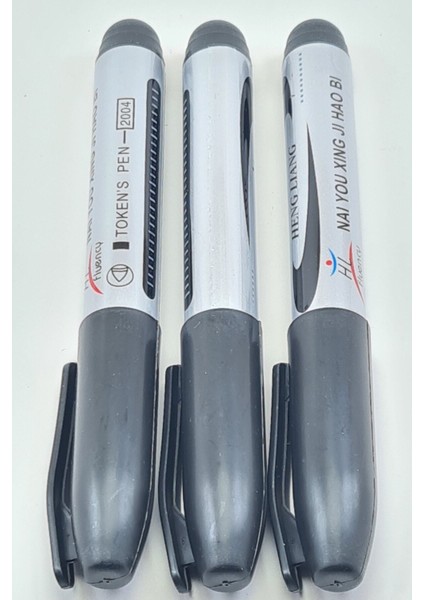 Silinmez Permanent Marker Kalem Seti 3'lü Siyah – Çuval ve Koli Üzerine Yazı için Ergonomik Tasarım fırsatları