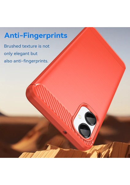 Samsung Galaxy A06 5g Kılıf Koruyucu Telefon Kapağı Karbon Fiber Doku Fırçalanmış-Kırmızı (Yurt Dışından) indirimleri
