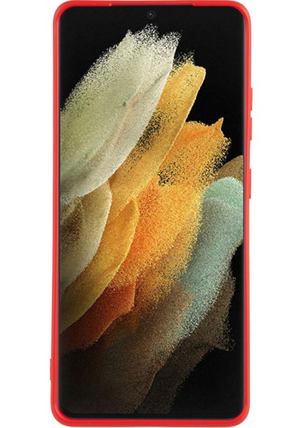 Samsung Galaxy S21 Ultra 5g Tpu Telefon Kılıfı Fiber Astarlı Ka Cep Telefonu Kılıfı-Kırmızı (Yurt Dışından) fiyatları