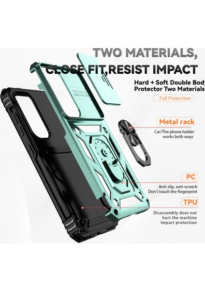 Samsung Galaxy S25 Kılıfı Pc+Tpu Telefon Kılıfı Lens Ultimate Koruma Ayaklığı-Siyahımsı Yeşil (Yurt Dışından) fırsatları