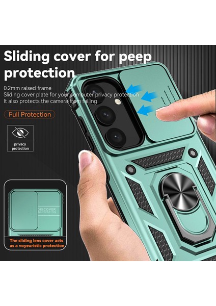 Samsung Galaxy S25 Kılıfı Pc+Tpu Telefon Kılıfı Lens Ultimate Koruma Ayaklığı-Siyahımsı Yeşil (Yurt Dışından) indirimleri