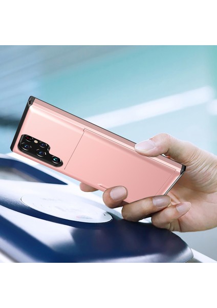 Samsung Galaxy S23 Ultra Düşmeye Dayanıklı Telefon Kılıfı Tpu+Pc Cep Telefonu Arka Kapağı Kayar Kart Tutucu ile (Yurt Dışından) fiyatları