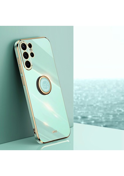 Xınlı Cep Telefonu Kılıfı Samsung Galaxy S23 Ultra, Elektrokaplama Düşmeye Karşı Koruyucu Telefon Kılıfı Ayaklık-Camgöbeği (Yurt Dışından) fiyatları