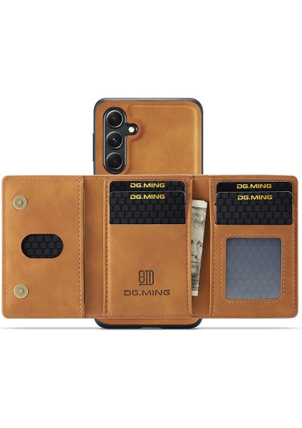 Dg.mıng M2 Serisi Samsung Galaxy S25 Kılıf Pu+Pc+Tpu Telefon Kılıfı Çıkarılabilir Cüzdan-Kahverengi (Yurt Dışından) indirimleri