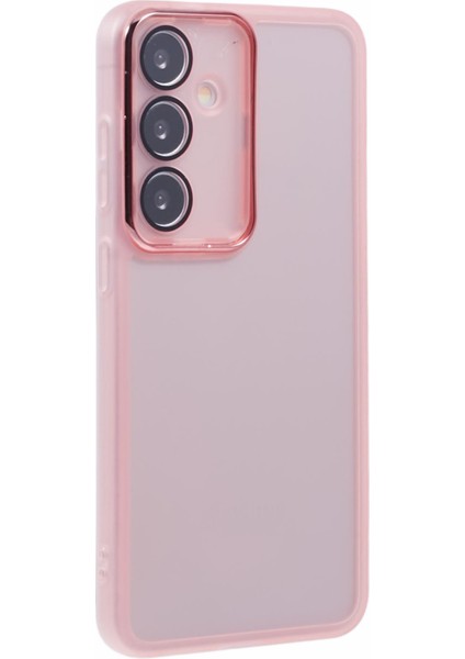 Dksm Serisi Samsung Galaxy A15 5G/A15 4g Kılıf Elektrokaplama Kamera Çerçevesi Tpu Telefon Kılıfı-Şeffaf Pembe (Yurt Dışından)