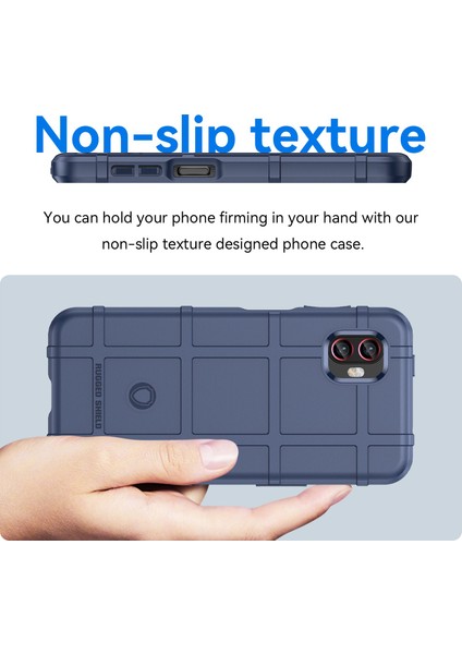 Samsung Galaxy Xcover6 Pro 5g/xcover Pro 2 5g Sağlam Kare Izgara Koruyucu Kılıf Kalınlaştırılmış Tpu Darbeye Dayanıklı Telefon Kabuğu-Mavi (Yurt Dışından) fırsatları