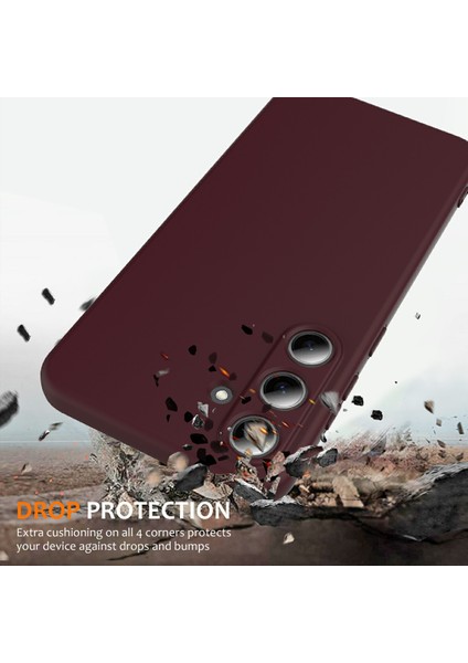 Samsung Galaxy S25+ Kılıf Magsafe Sıvı Silikon Telefon Kılıfı ile Uyumlu Kordonlu-Şarap Kırmızısı (Yurt Dışından) modelleri