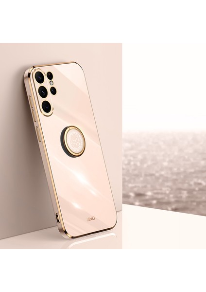 Xınlı Cep Telefonu Kılıfı Samsung Galaxy S23 Ultra, Elektrokaplama Düşmeye Karşı Koruyucu Telefon Kılıfı Ayaklık-Pembe (Yurt Dışından) indirimleri