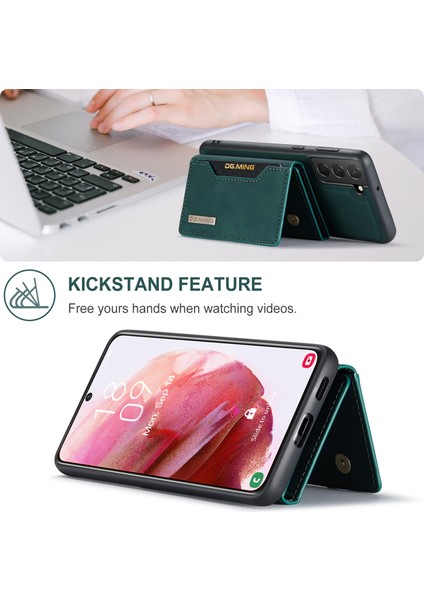 Dg.mıng M2 Serisi Samsung Galaxy S22 5g Manyetik 2'si 1 Arada Cüzdan Darbeye Dayanıklı Telefon Kılıfı Kablosuz Şarjı Kabuk-Yeşil (Yurt Dışından) indirimleri