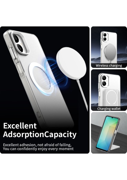 Samsung Galaxy A06 5g Kılıfı Magsafe Anti Drop Hibrit Telefon Arka Kapağı ile Uyumlu-Beyaz (Yurt Dışından) fırsatları