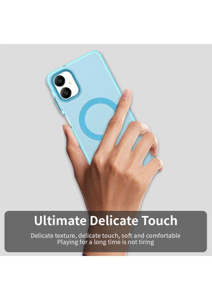 Samsung Galaxy A06 5g Kılıfı Magsafe Anti Drop Hibrit Telefon Arka Kapağı ile Uyumlu-Mavi (Yurt Dışından) indirimleri