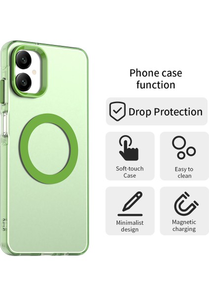 Samsung Galaxy A06 5g Kılıfı Magsafe Anti Drop Hibrit Telefon Arka Kapağı ile Uyumlu-Yeşil (Yurt Dışından) fiyatları
