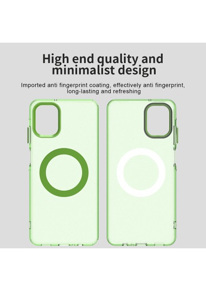 Samsung Galaxy A06 5g Kılıfı Magsafe Anti Drop Hibrit Telefon Arka Kapağı ile Uyumlu-Yeşil (Yurt Dışından) modelleri