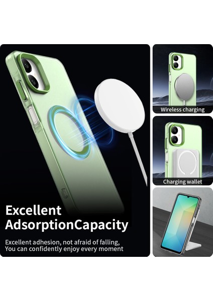 Samsung Galaxy A06 5g Kılıfı Magsafe Anti Drop Hibrit Telefon Arka Kapağı ile Uyumlu-Yeşil (Yurt Dışından) fırsatları