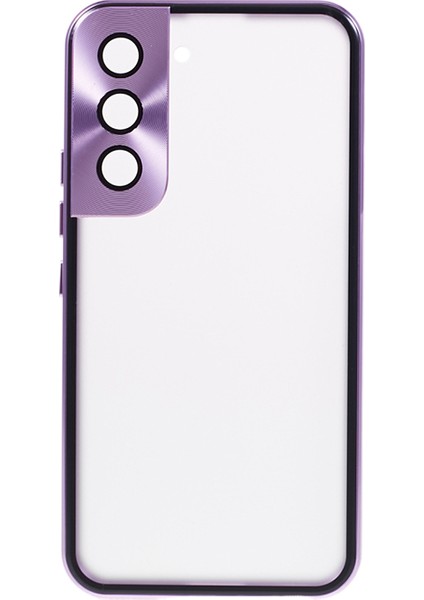 Samsung Galaxy S22+5G Manyetik Metal Çerçeve Telefon Kılıfı Çift Taraflı Temperli Cam Tam Koruyucu Kılıf Kilit Tokalı-Açık Mor (Yurt Dışından) fiyatları