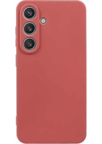 Samsung Galaxy S25+KILIF Tpu Arka Yumuşak Çizilmez Fiber Astarlı Telefon Kılıfı-Alıç Kırmızısı (Yurt Dışından)