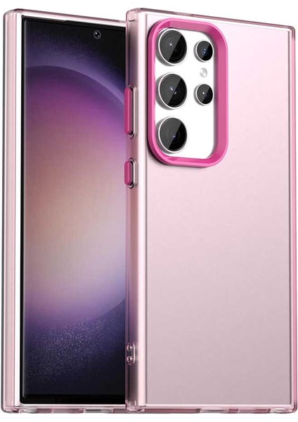 Samsung Galaxy S24 Ultra Kılıf Pc+Tpu+Pet Mat Anti-Düşme Telefon Arka Kapağı-Kırmızı (Yurt Dışından)