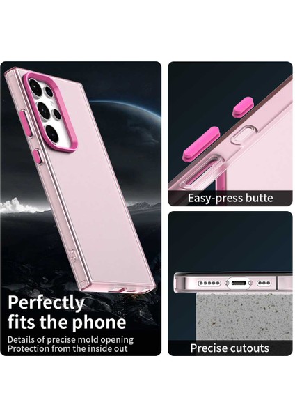 Samsung Galaxy S24 Ultra Kılıf Pc+Tpu+Pet Mat Anti-Düşme Telefon Arka Kapağı-Kırmızı (Yurt Dışından) modelleri