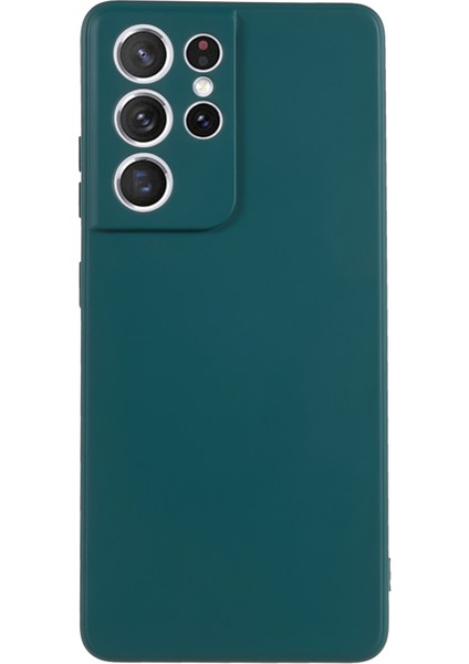 Samsung Galaxy S21 Ultra 5g Tpu Telefon Kılıfı Fiber Astarlı Ka Cep Telefonu Kılıfı-Ordu Yeşili (Yurt Dışından)