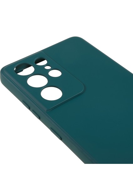 Samsung Galaxy S21 Ultra 5g Tpu Telefon Kılıfı Fiber Astarlı Ka Cep Telefonu Kılıfı-Ordu Yeşili (Yurt Dışından) indirimleri