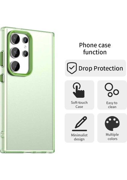 Samsung Galaxy S24 Ultra Kılıf Pc+Tpu+Pet Mat Anti-Düşme Telefon Arka Kapağı-Yeşil (Yurt Dışından) fırsatları