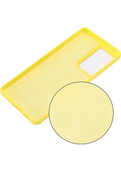 Samsung Galaxy S21 Ultra 5g Darbeye Dayanıklı Yumuşak Sıvı Silikon Kapak Cep Telefonu Kabuk Koruma Kılıfı-Sarı (Yurt Dışından) modelleri