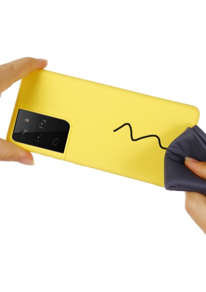 Samsung Galaxy S21 Ultra 5g Darbeye Dayanıklı Yumuşak Sıvı Silikon Kapak Cep Telefonu Kabuk Koruma Kılıfı-Sarı (Yurt Dışından) fırsatları