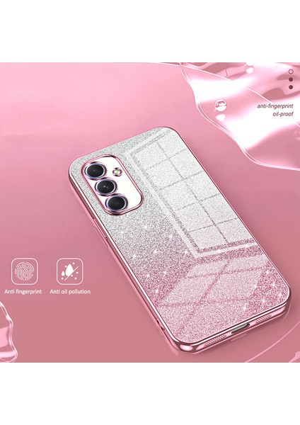 Samsung Galaxy A54 5g Kılıf Degrade Parıltılı Tpu Telefon Arka Kapağı (Hassas Kesim)-Gümüş (Yurt Dışından) modelleri