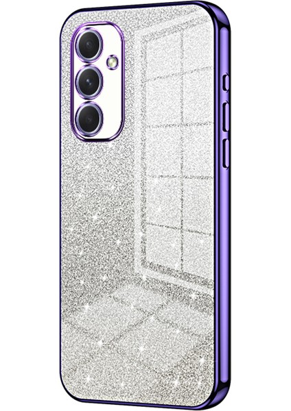 Samsung Galaxy A54 5g Kılıf Degrade Parıltılı Tpu Telefon Arka Kapağı (Hassas Kesim)-Mor (Yurt Dışından)