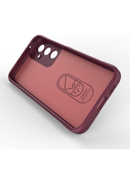 Samsung Galaxy S23 Fe Için Sağlam Tpu Kabuk, Kaymaz Düşme Korumalı Telefon Kılıfı-Şarap Kırmızısı (Yurt Dışından) modelleri