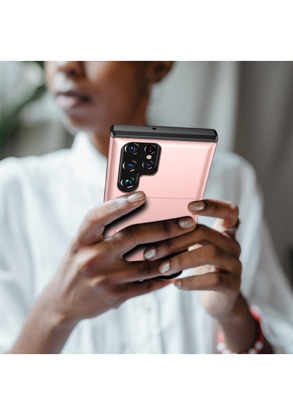 Samsung Galaxy S23 Ultra Kılıf Slayt Kart Tutucu Tpu+Pc Telefon Kılıfı-Yeşil (Yurt Dışından) fırsatları