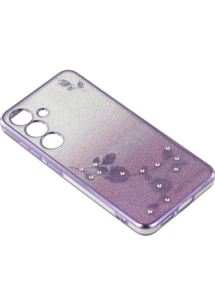 Kadem Samsung Galaxy S25+KILIF Çiçek Tpu Esnek Degrade Telefon Kılıfı-Mor (Yurt Dışından) fırsatları