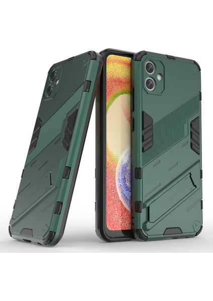Samsung Galaxy A04E 4G/F04 4G/M04 4g Darbeye Dayanıklı Kickstand Kılıf Yumuşak Tpu Sert Pc Düşmeye Karşı Koruyucu Telefon Kılıfı-Yeşil (Yurt Dışından) fiyatları