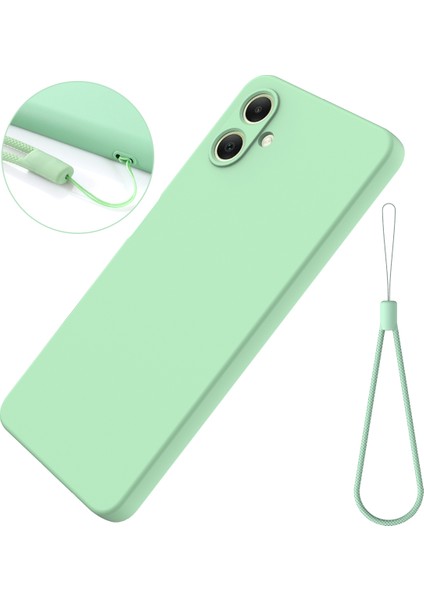Samsung Galaxy A06 4g Kılıf Sıvı Silikon Çizilmez Telefon Kılıfı El Kayışı Ile-Yeşil (Yurt Dışından) fiyatları