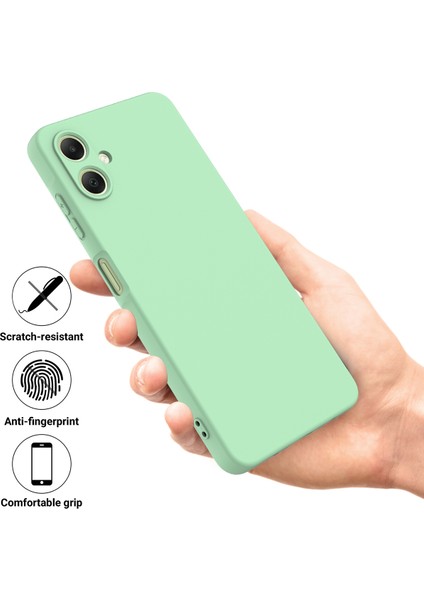 Samsung Galaxy A06 4g Kılıf Sıvı Silikon Çizilmez Telefon Kılıfı El Kayışı Ile-Yeşil (Yurt Dışından) modelleri