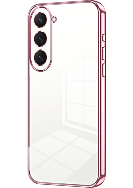 Samsung Galaxy S23 Kılıf Elektrokaplama Darbeye Dayanıklı Tpu Telefon Kılıfı-Pembe (Yurt Dışından)